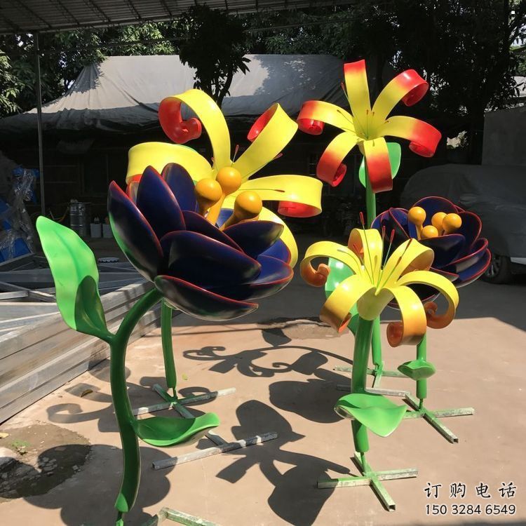 蘭花雕塑定價(jià)，景觀雕塑，不銹鋼蘭花雕塑廠家
