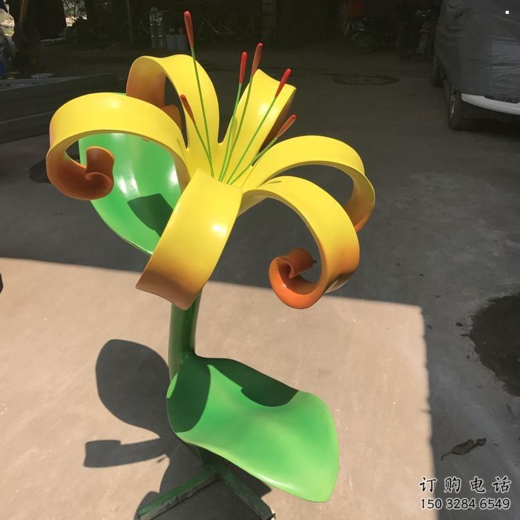 蘭花雕塑供需，美陳雕塑，不銹鋼蘭花雕塑承接