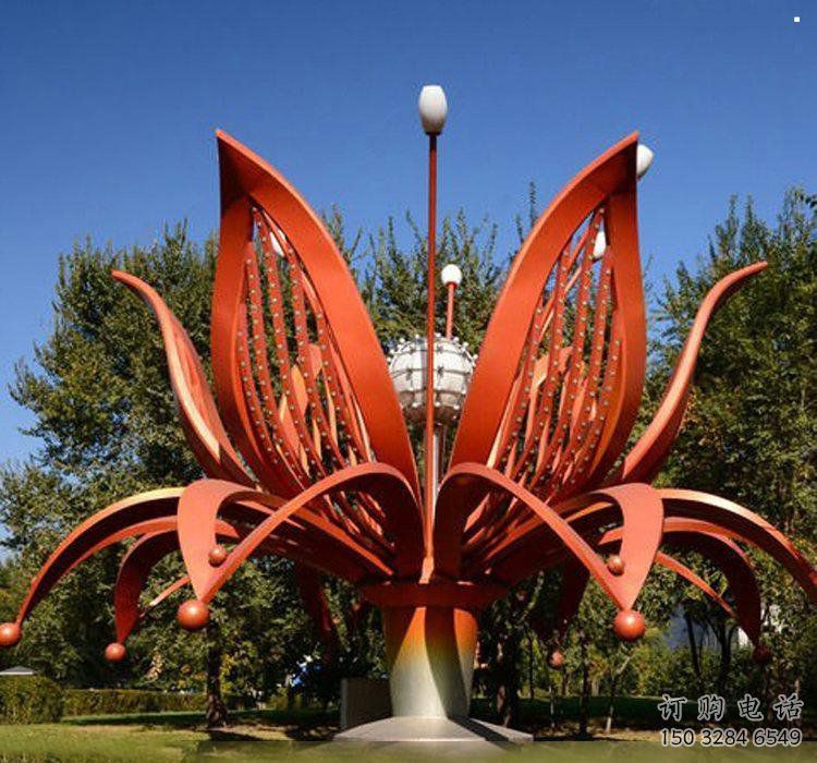 蘭花雕塑精選，多彩藝術(shù)，不銹鋼蘭花雕塑生產(chǎn)廠家