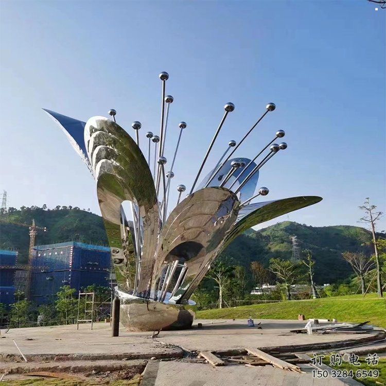 百合花雕塑標(biāo)準(zhǔn)，廣場雕塑，不銹鋼百合花雕塑供給