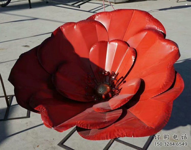 風(fēng)車花雕塑觀賞型，街景小品，不銹鋼風(fēng)車花雕塑主題常用