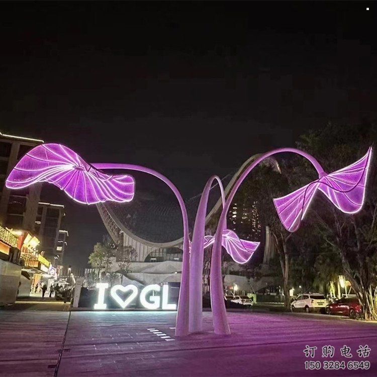 花傘雕塑訂做，街景小品，不銹鋼花傘雕塑制作