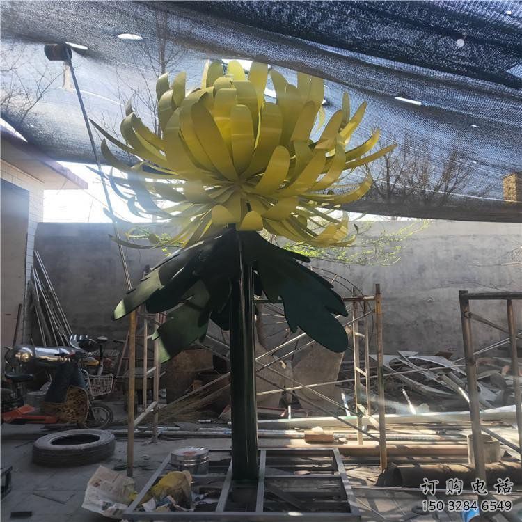 菊花雕塑廠家，景觀概念，不銹鋼菊花雕塑通用