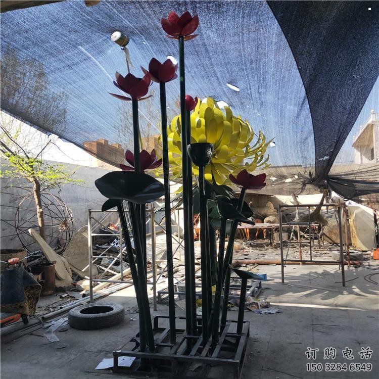 菊花雕塑工廠，戶外雕塑，景觀不銹鋼菊花雕塑選用