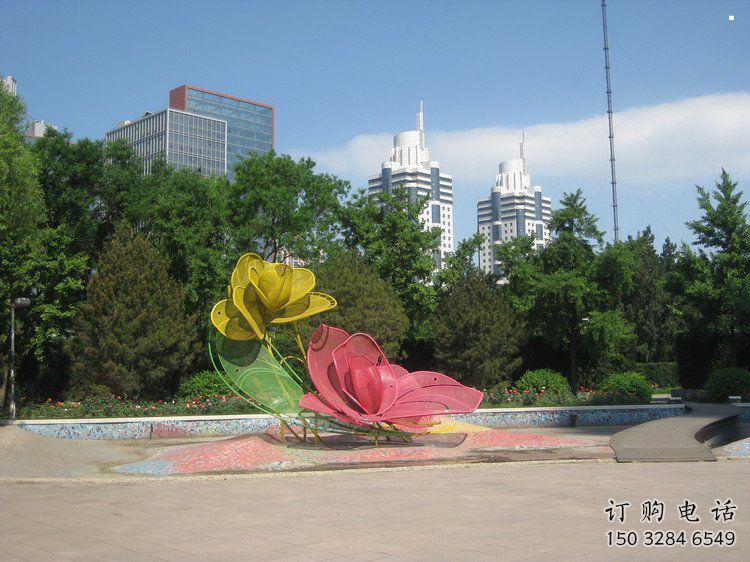 鏤空月季花雕塑 鏤空月季花雕塑