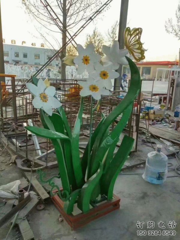茉莉花雕塑廠家，白鋼構件，不銹鋼茉莉花雕塑供求