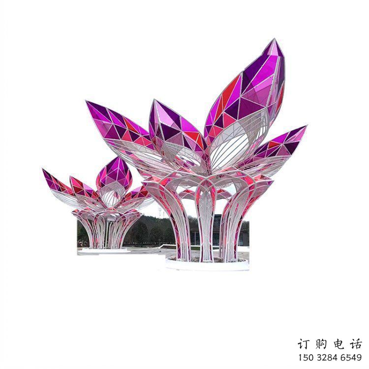 茉莉花雕塑工廠選用，街道標識，不銹鋼茉莉花雕塑批發(fā)
