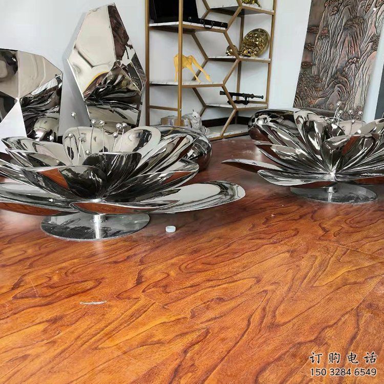 茉莉花雕塑選定，美陳雕塑，現(xiàn)代不銹鋼茉莉花雕塑優(yōu)選