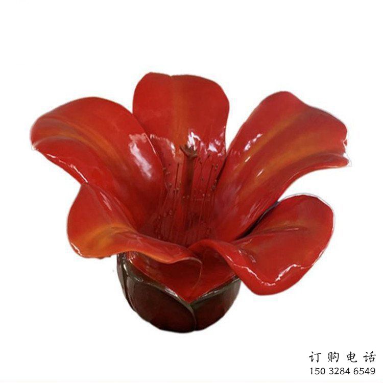 木棉花雕塑通用，街道標(biāo)識，烤漆木棉花雕塑承接