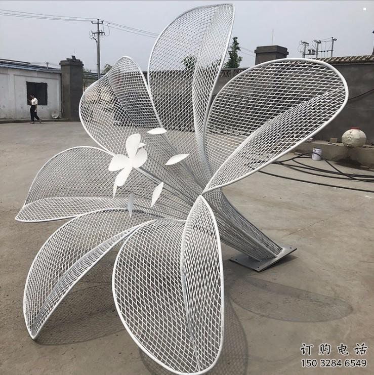 山茶花雕塑供求，美陳雕塑，鏤空山茶花雕塑制造商