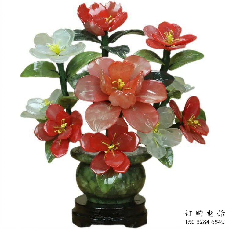 山茶花雕塑通用，陸地?cái)[件，景觀山茶花雕塑制作廠家