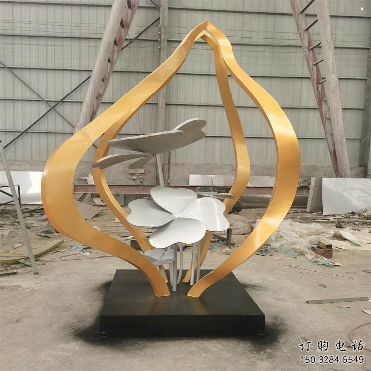 梧桐花雕塑常用，鋼管組合，景觀梧桐花雕塑廠家定價