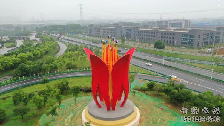 梧桐花雕塑專供，廣場雕塑，不銹鋼梧桐花雕塑標(biāo)準(zhǔn)