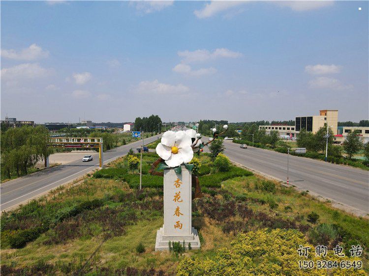 杏花雕塑常用，景觀概念，不銹鋼杏花雕塑廠家