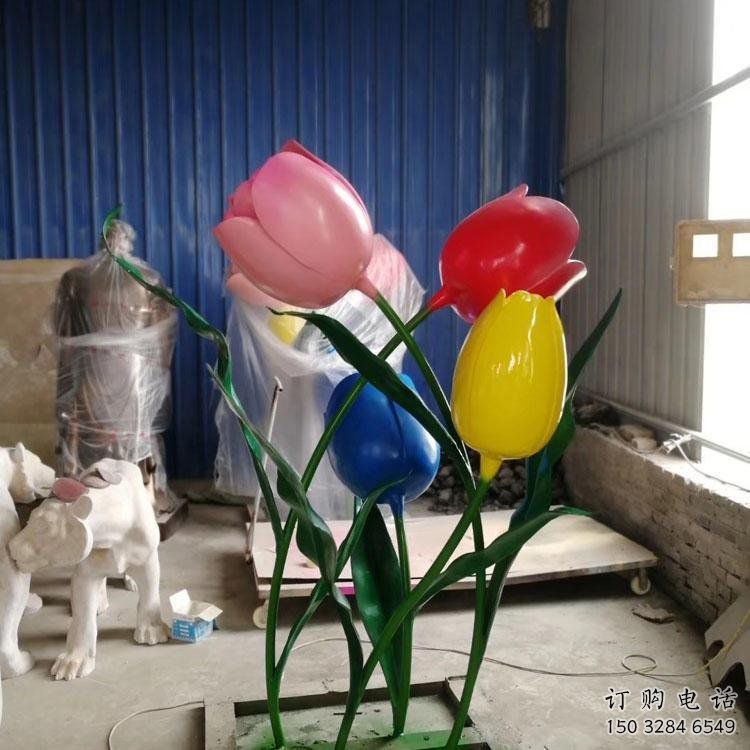 郁金香雕塑廠家，中式工藝，不銹鋼郁金香雕塑精選
