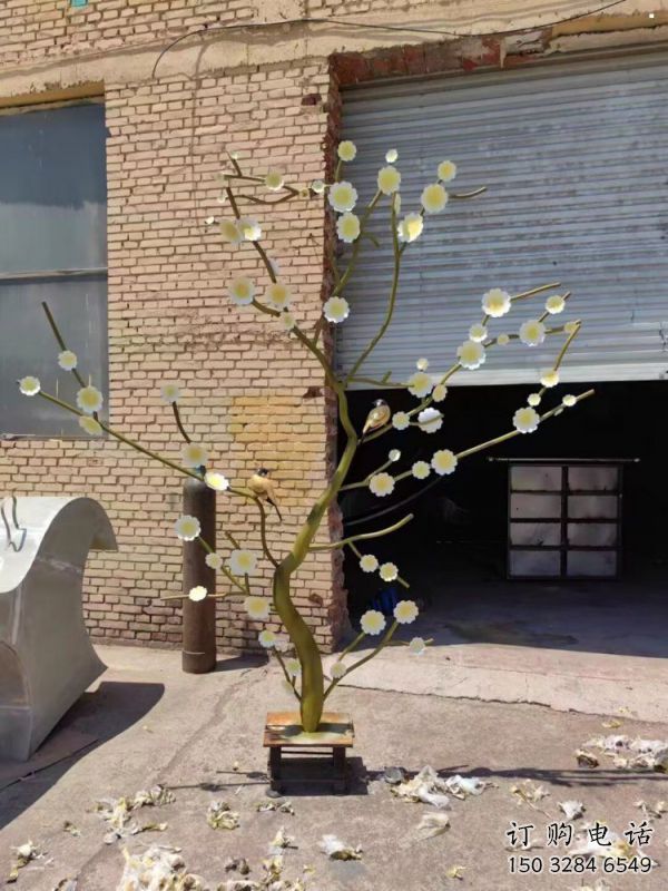 紫丁香雕塑制造商，露天雕塑，不銹鋼紫丁香雕塑訂做廠家