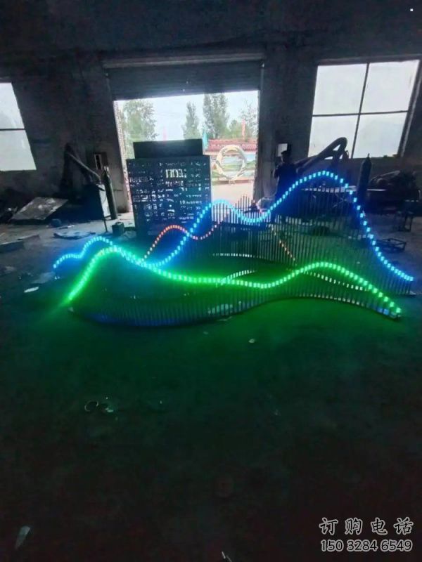 燈光假山雕塑，街景小品，假山雕塑抽象制作