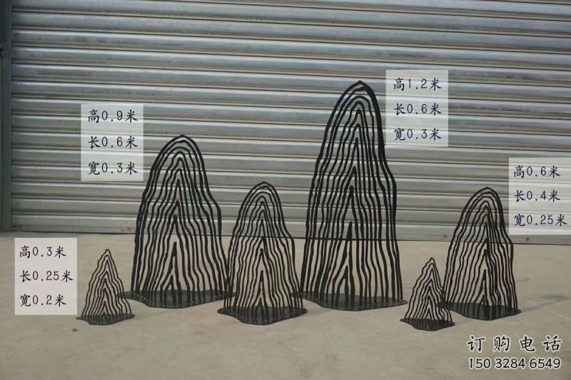 售樓部假山雕塑，鏤空發(fā)光雕塑，烤漆題材
