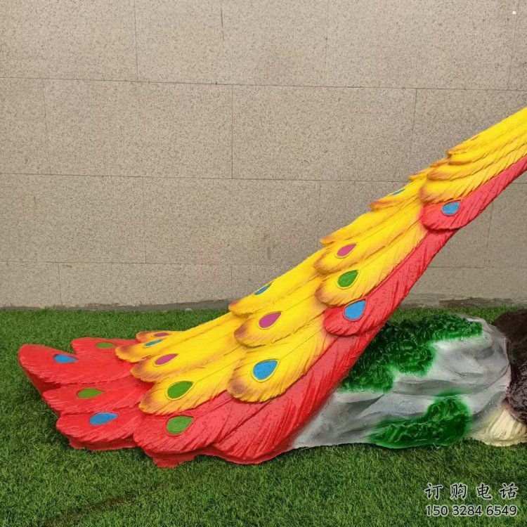 園林孔雀雕塑承接，公園雕塑，仿真孔雀雕塑定制