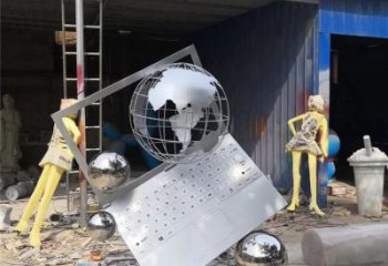 地球儀雕塑觀賞型，街景小品，筆記本地球儀雕塑廠家常用