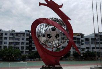 地球儀雕塑制造商，小區(qū)擺件，白鋼地球儀噴泉雕塑提供