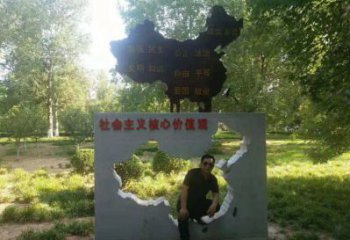 地圖雕塑訂做，城市雕塑，不銹鋼地圖雕塑制造廠(chǎng)家