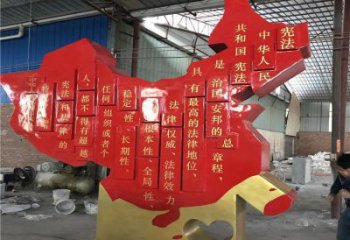 烤漆地圖雕塑，白鋼構(gòu)件，不銹鋼地圖雕塑生產(chǎn)廠家