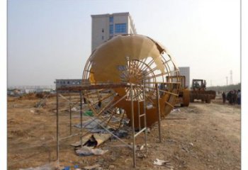 地球儀雕塑供求，白鋼構(gòu)件，烤漆地球儀雕塑制造廠家