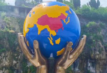 地球儀雕塑供求，城市雕塑，景觀手托地球儀雕塑優(yōu)選