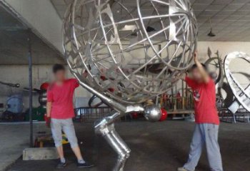 地球儀雕塑精選，街頭藝術(shù)，公園手托地球儀雕塑承接