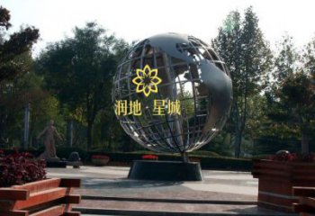 地球儀雕塑承接，景區(qū)案例，現(xiàn)代地球儀雕塑承接