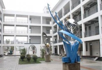地球儀雕塑承接，校園雕塑，現(xiàn)代地球儀雕塑定制