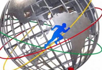 地球儀雕塑專供，美陳雕塑，社區(qū)現(xiàn)代地球儀雕塑預(yù)定