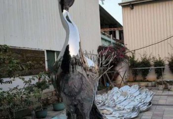 室外鳳凰雕塑展品，公園小品，不銹鋼鳳凰雕塑生產(chǎn)廠家