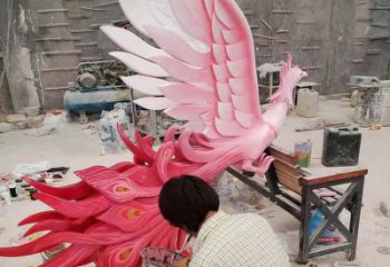 鳳凰雕塑廠家，美陳雕塑，彩繪鳳凰雕塑預(yù)定