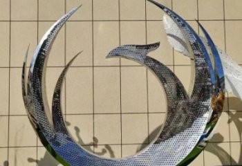 鳳凰雕塑供給，戶(hù)外雕塑，不銹鋼鳳凰圓環(huán)雕塑廠(chǎng)家選用