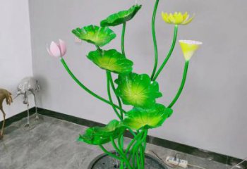 荷花雕塑優(yōu)選，圓雕體系，園林仿真荷花雕塑選定