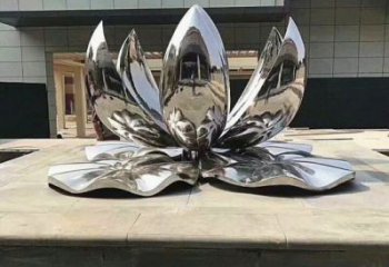荷花雕塑提供，鏡面藝術(shù)，中式鏡面荷花雕塑通用