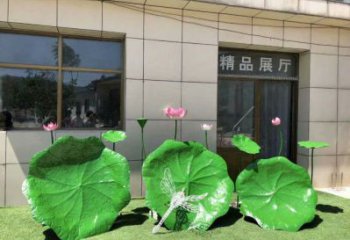 荷葉雕塑優(yōu)選，城市裝飾，仿真荷葉雕塑定做廠家