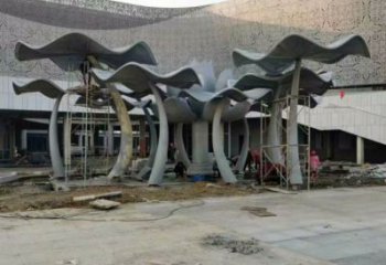 金屬荷葉雕塑通用，城市雕塑，不銹鋼荷葉雕塑指用廠家