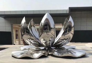 蓮花雕塑供需，室外軟裝，金屬鏡面蓮花雕塑制作