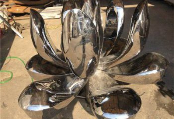蓮花雕塑制作廠家，公園小品，鏡面蓮花雕塑優(yōu)選