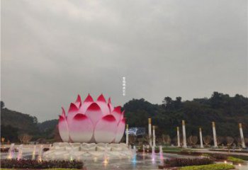 藝術蓮花雕塑廠家，小區(qū)擺件，蓮花噴泉雕塑服務商