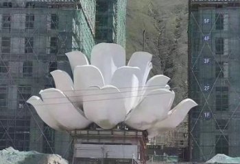 鏤空蓮花雕塑定制，城市裝飾，花園燈光蓮花雕塑承接