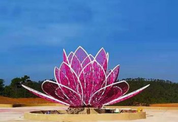 鏤空蓮花雕塑選用，酒店擺件，燈光蓮花雕塑工廠精選