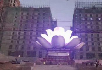 鏤空蓮花雕塑專供，鍛造工藝，燈光蓮花雕塑生產(chǎn)廠家