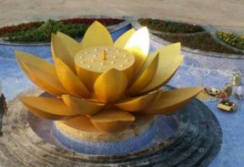 銅蓮花雕塑生產(chǎn)商，小區(qū)雕塑，銅蓮花雕塑制作廠家