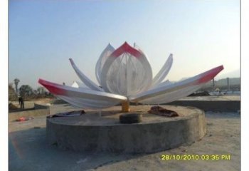 臥蓮雕塑廠家，景區(qū)雕塑，不銹鋼臥蓮雕塑選定
