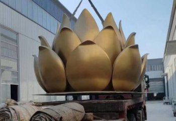 臥蓮雕塑優(yōu)選，小區(qū)擺件，公共不銹鋼臥蓮雕塑生產商