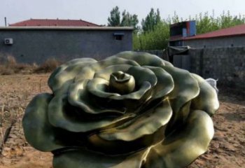 玫瑰花雕塑定做，廣場系列，玻璃鋼玫瑰花雕塑制作廠家